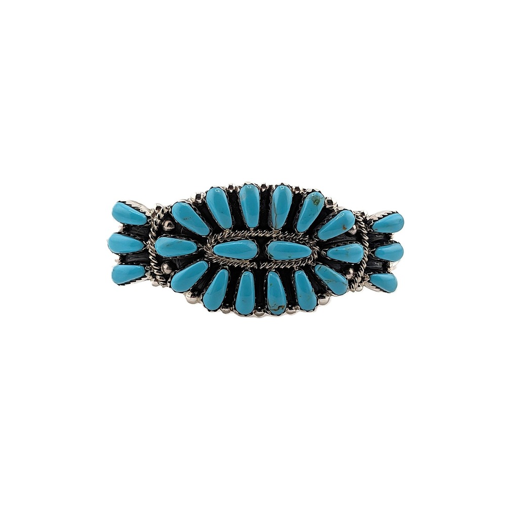 Navajo Blue Turquoise‎ Bracelet by R. WIlliams sz 6.25in Native American Made ** - Picture 4 of 8